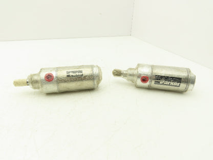 Parker 2.00DSR01.0 Round Pneumatic Air Cylinder 2" Bore 1" Stroke  Lot of 2