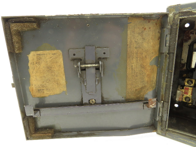 Square D 8736 RG8 Vintage Reversing Motor Starter 2Hp 600V Enclosure