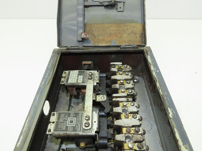 Square D 8736 RG8 Vintage Reversing Motor Starter 2Hp 600V Enclosure