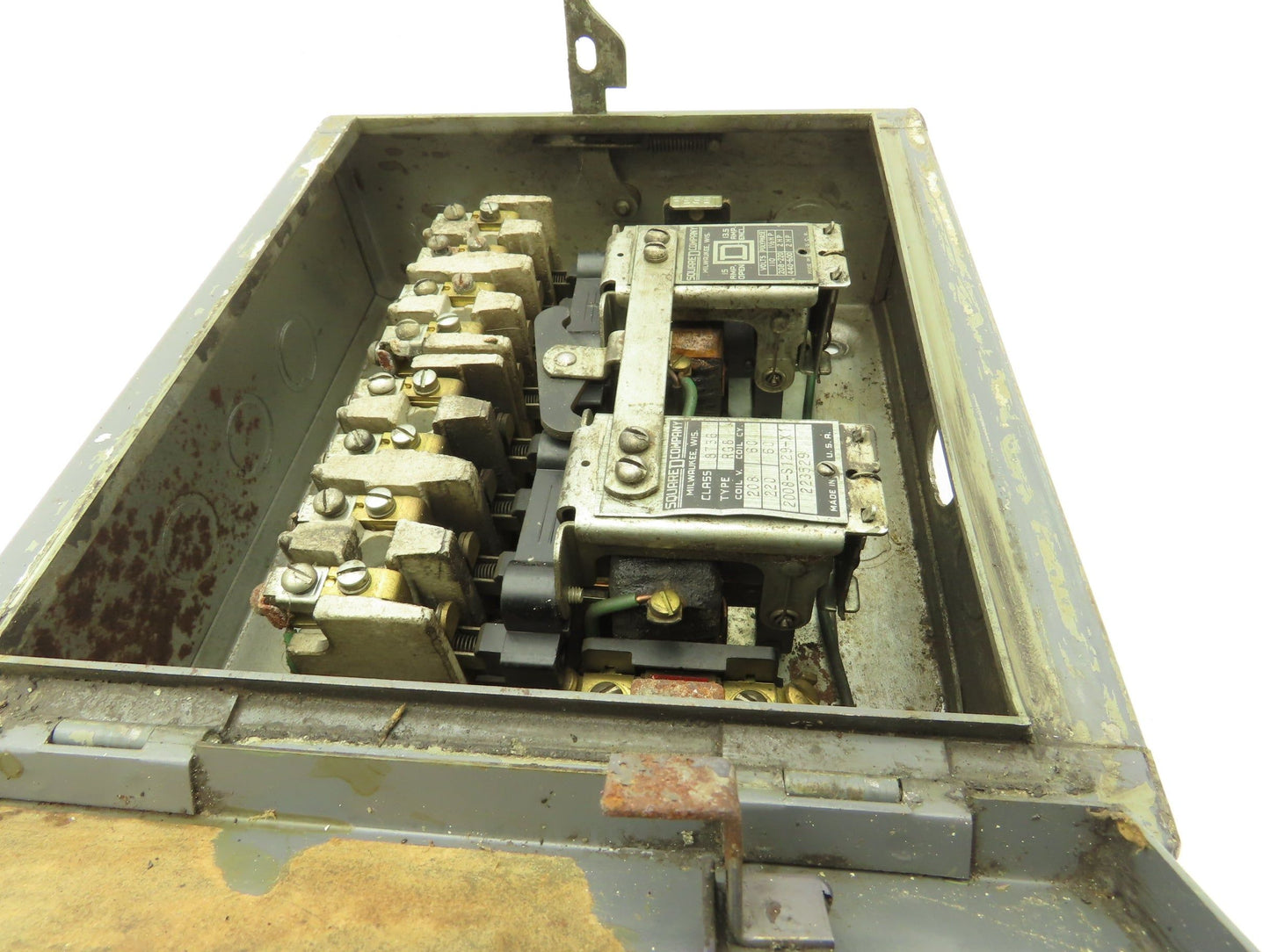 Square D 8736 RG8 Vintage Reversing Motor Starter 2Hp 600V Enclosure