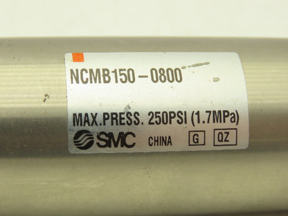 SMC NCMB150-0800 Round Pneumatic Air Cylinder 1.5" Bore 8" Stroke 250psi