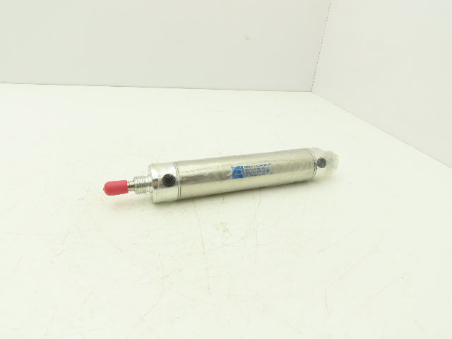 Ermanco 01.50 DPSR 5.000 Round Pneumatic Air Cylinder 1.5" Bore 5" Stroke 250psi