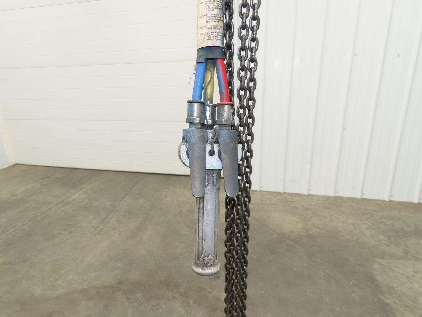 CM ShopAir 600 Lb Pneumatic Air Pendant Chain Hoist 10' Lift 90psi 16FPM