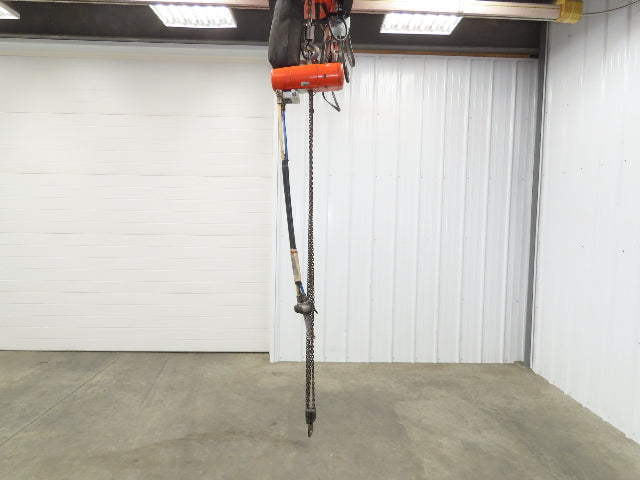 CM ShopAir 600 Lb Pneumatic Air Pendant Chain Hoist 10' Lift 90psi 16FPM