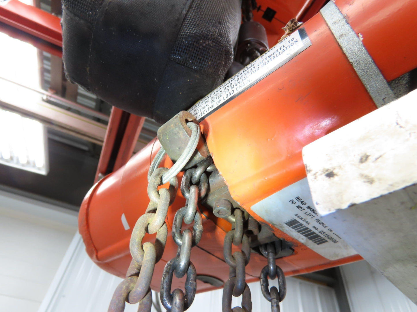 CM ShopAir 600 Lb Pneumatic Air Pendant Chain Hoist 10' Lift 90psi 16FPM