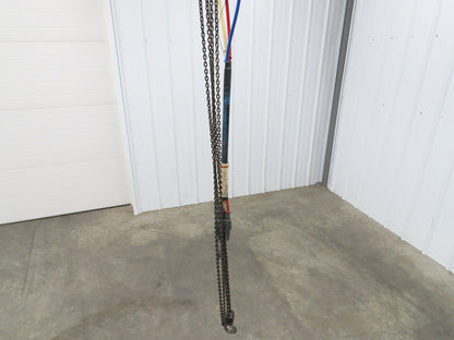 CM ShopAir 600 Lb Pneumatic Air Pendant Chain Hoist 10' Lift 90psi 16FPM