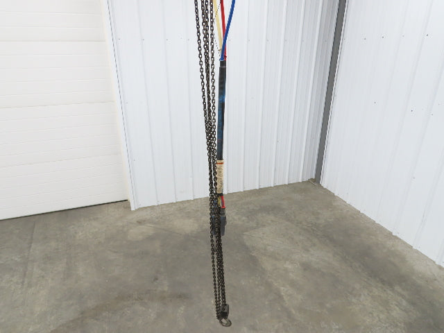 CM ShopAir 600 Lb Pneumatic Air Pendant Chain Hoist 10' Lift 90psi 16FPM