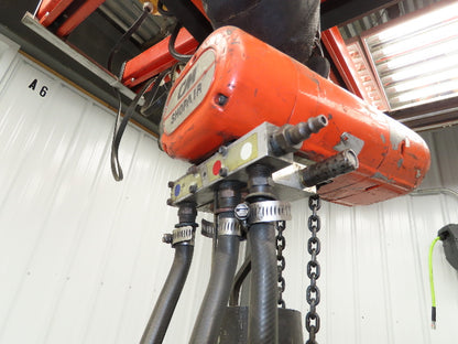 CM ShopAir 300 Lb Pneumatic Air Pendant Chain Hoist 5' Lift 90psi 32FPM