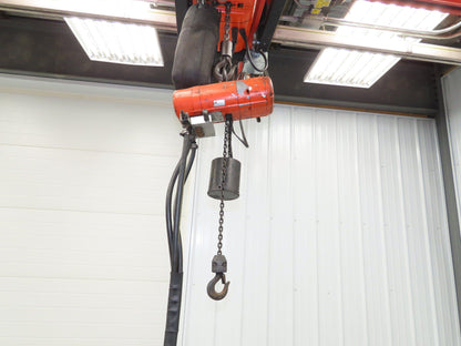 CM ShopAir 300 Lb Pneumatic Air Pendant Chain Hoist 5' Lift 90psi 32FPM