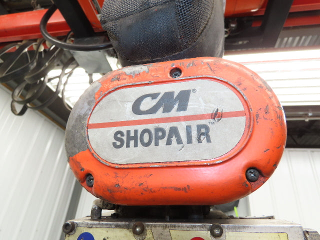 CM ShopAir 300 Lb Pneumatic Air Pendant Chain Hoist 5' Lift 90psi 32FPM