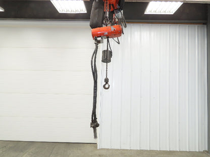 CM ShopAir 300 Lb Pneumatic Air Pendant Chain Hoist 5' Lift 90psi 32FPM