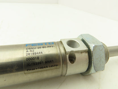Desto DSNU-25-80-PPV-A-S2 Double Rod Pneumatic Air Cylinder 80mm Stroke 145psi