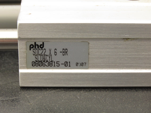 PHD SDC22 x 6-BR Pneumatic Thruster Slide Cylinder 6" Stroke