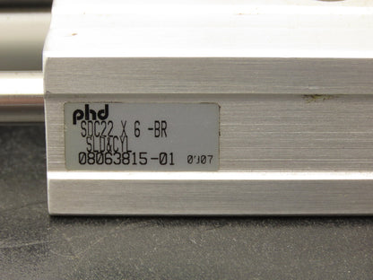 PHD SDC22 x 6-BR Pneumatic Thruster Slide Cylinder 6" Stroke