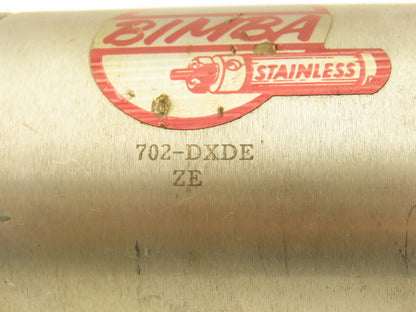 Bimba 702-DXDE Pneumatic Air Double Ended Cylinder 3" Bore 2" Stroke 250psi
