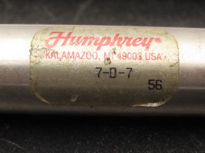 Humphrey 7-D-7 Pneumatic Air Cylinder 3/4" Bore 7" Stroke 200psi Lot of 3