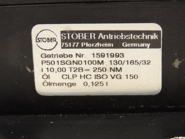 Stober P501SGN0100M 130/165/32 Inline Servo Gearhead 10:1 Gearbox Reducer 250Nm