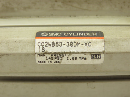 SMC Double End Pneumatic Air Cylinder 63mm Bore 30mm Stroke 145psi