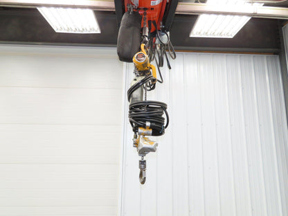 Harrington AH500M 1/4 Ton 500 Lb Pneumatic Air Chain Hoist 10' Lift 90psi
