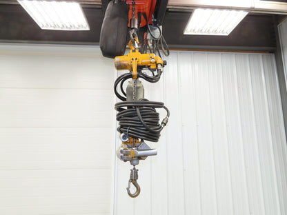 Harrington AH500M 1/4 Ton 500 Lb Pneumatic Air Chain Hoist 10' Lift 90psi
