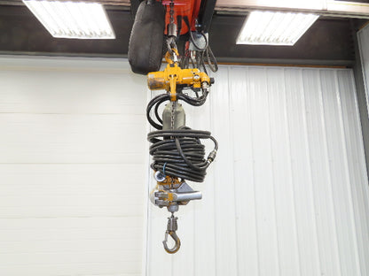 Harrington AH500M 1/4 Ton 500 Lb Pneumatic Air Chain Hoist 10' Lift 90psi