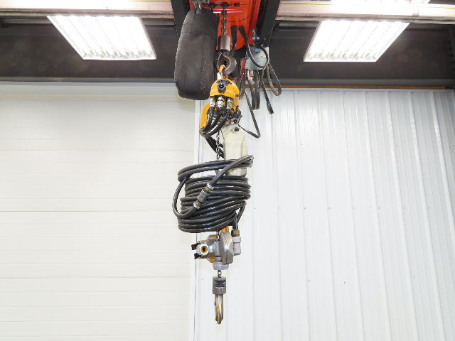 Harrington AH500M 1/4 Ton 500 Lb Pneumatic Air Chain Hoist 10' Lift 90psi