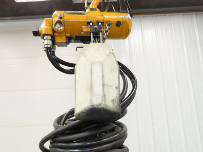 Harrington AH500M 1/4 Ton 500 Lb Pneumatic Air Chain Hoist 10' Lift 90psi