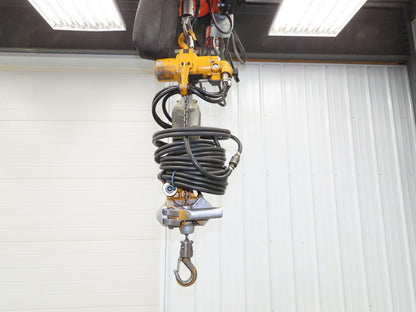 Harrington AH500M 1/4 Ton 500 Lb Pneumatic Air Chain Hoist 10' Lift 90psi