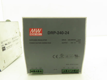 Various Mfr Power Supply 24VDC 10A Out 120/240VAC 1Ph In 240W Lot of 5