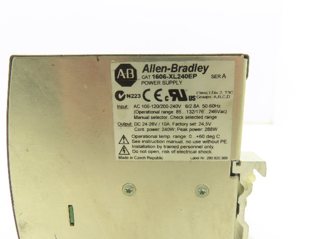 Various Mfr Power Supply 24VDC 10A Out 120/240VAC 1Ph In 240W Lot of 5