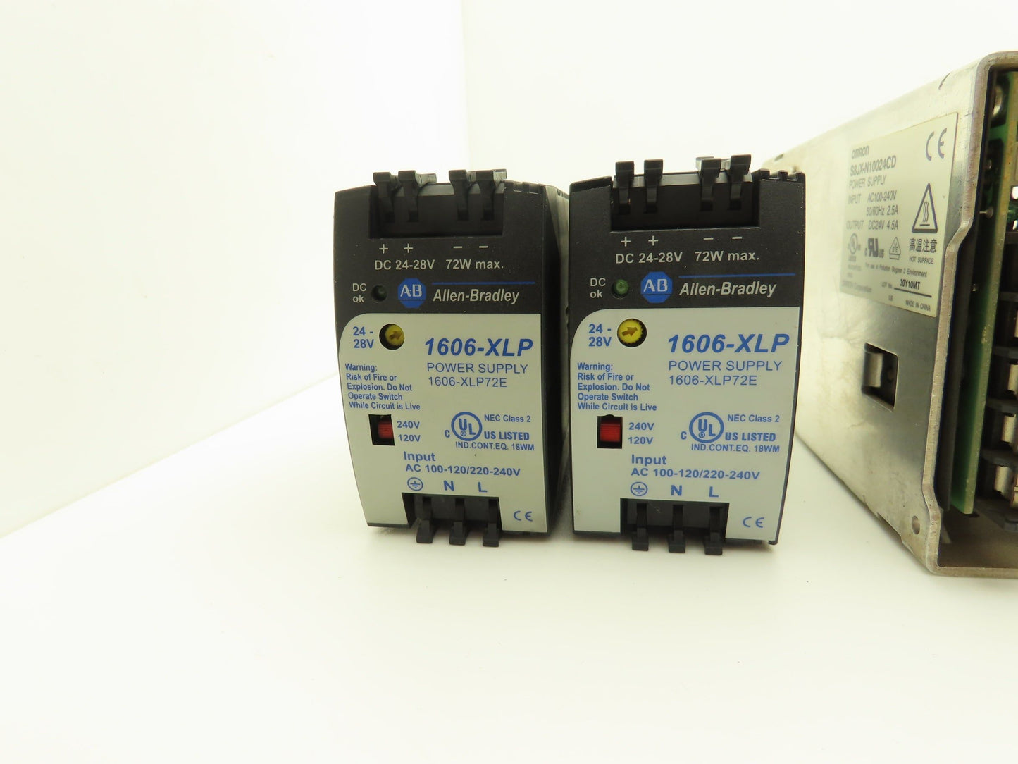 Various Mfr Power Supply 24VDC 3/3.75/4.5A Out 120/240VAC 1Ph In Lot of 7