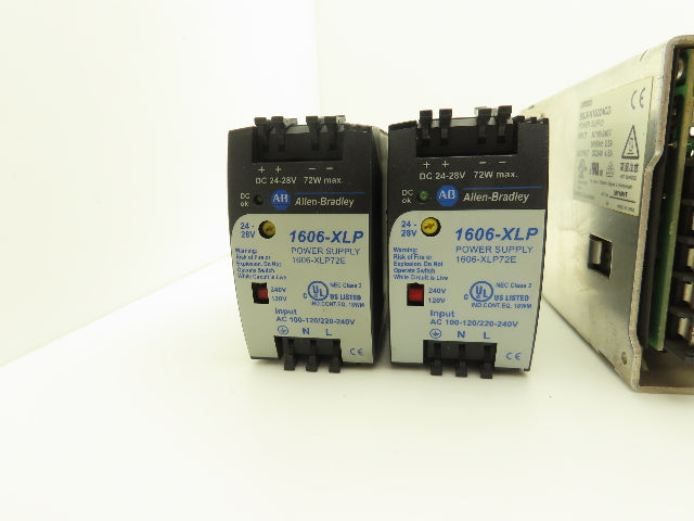 Various Mfr Power Supply 24VDC 3/3.75/4.5A Out 120/240VAC 1Ph In Lot of 7