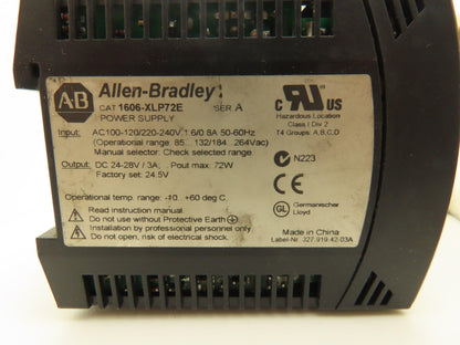 Various Mfr Power Supply 24VDC 3/3.75/4.5A Out 120/240VAC 1Ph In Lot of 7