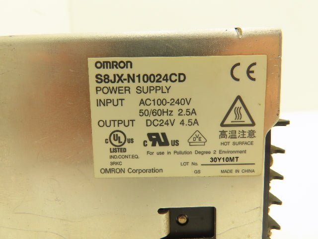 Various Mfr Power Supply 24VDC 3/3.75/4.5A Out 120/240VAC 1Ph In Lot of 7