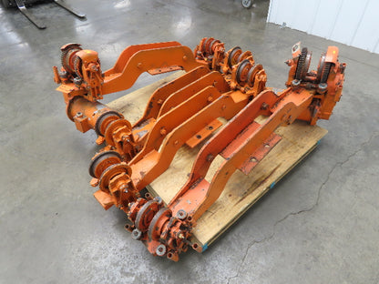Cleveland Tramrail Bridge Crane Motorized End Truck Drive WA 5" Wheels  Set of 4