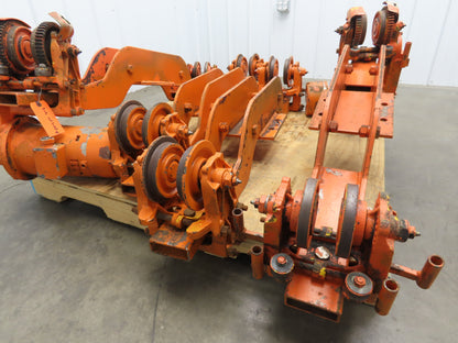 Cleveland Tramrail Bridge Crane Motorized End Truck Drive WA 5" Wheels  Set of 4