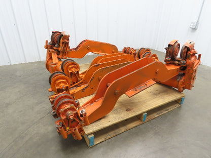 Cleveland Tramrail Bridge Crane Motorized End Truck Drive WA 5" Wheels  Set of 4