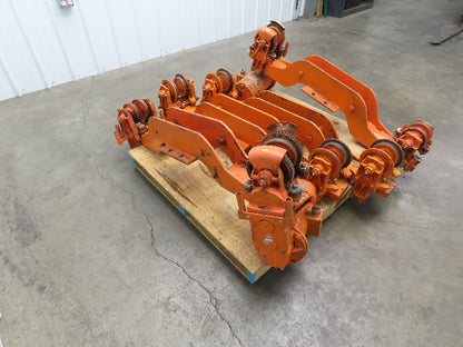 Cleveland Tramrail Bridge Crane Motorized End Truck Drive WA 5" Wheels  Set of 4
