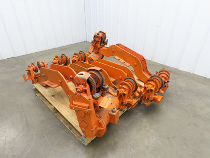 Cleveland Tramrail Bridge Crane Motorized End Truck Drive WA 5" Wheels  Set of 4
