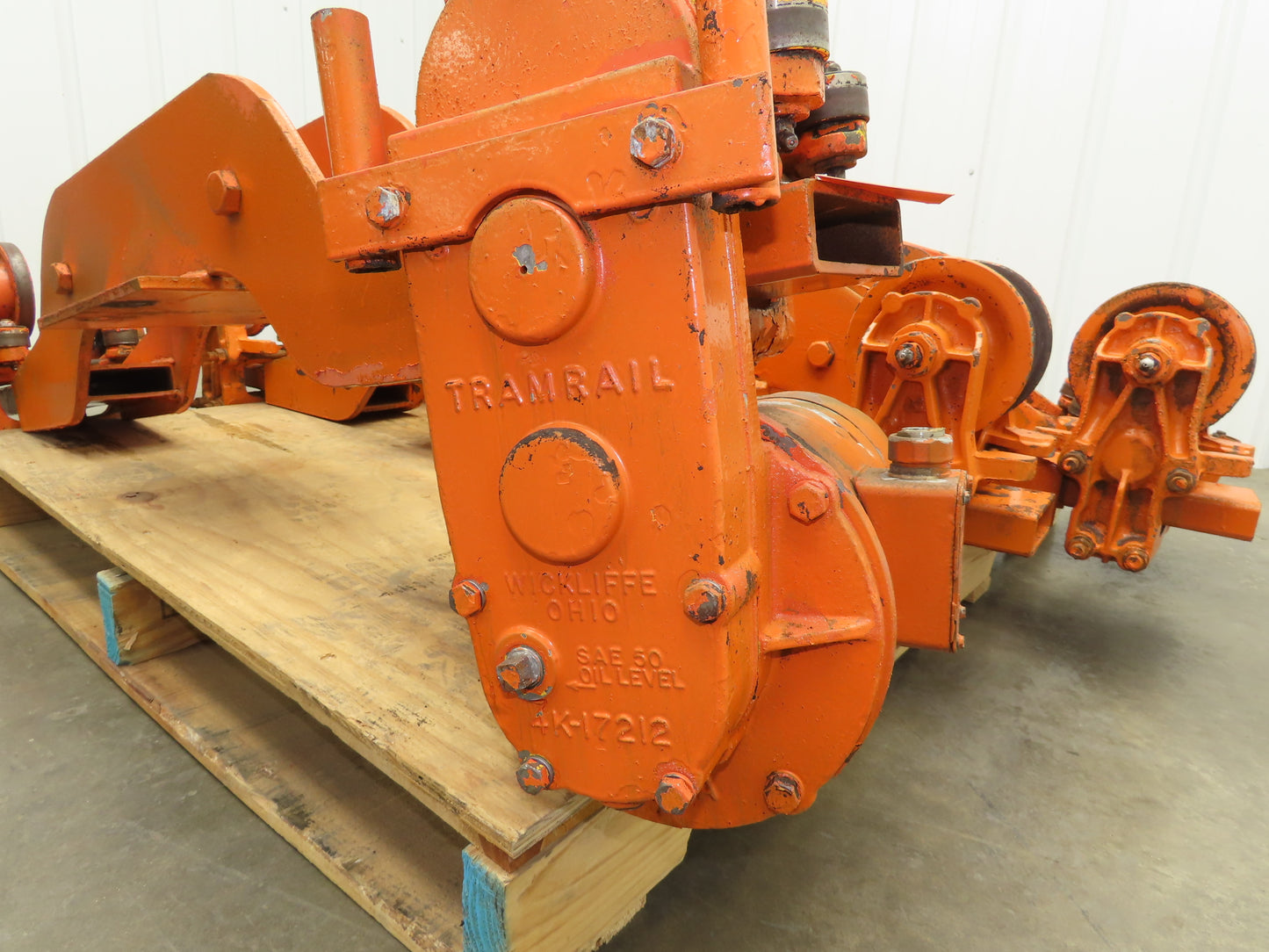 Cleveland Tramrail Bridge Crane Motorized End Truck Drive WA 5" Wheels  Set of 4