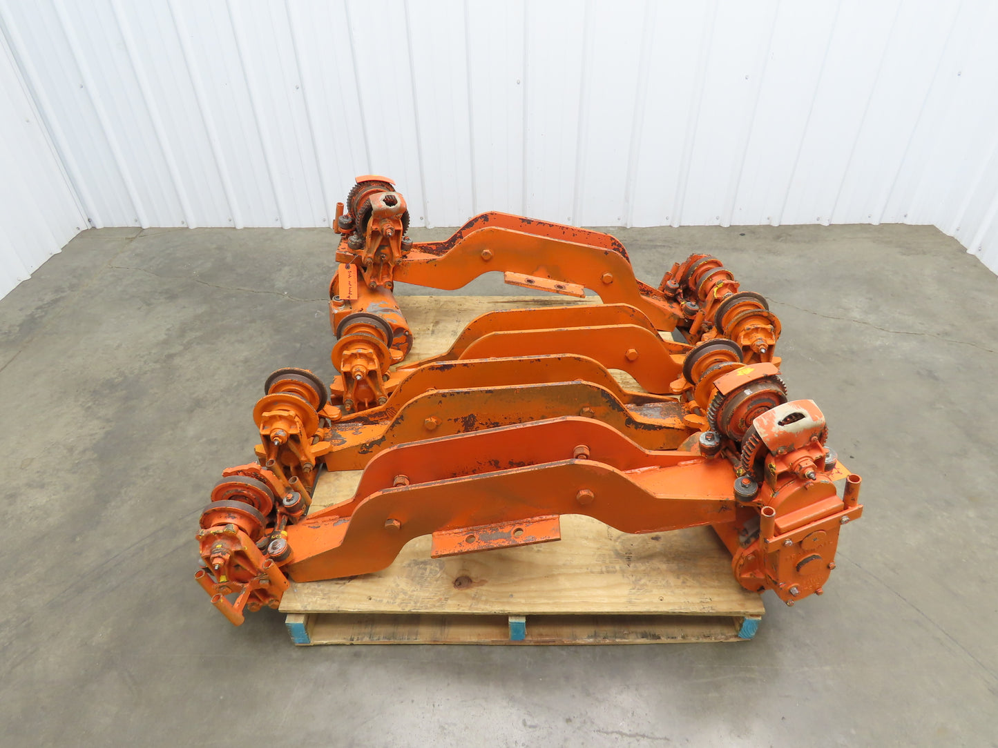 Cleveland Tramrail Bridge Crane Motorized End Truck Drive WA 5" Wheels  Set of 4