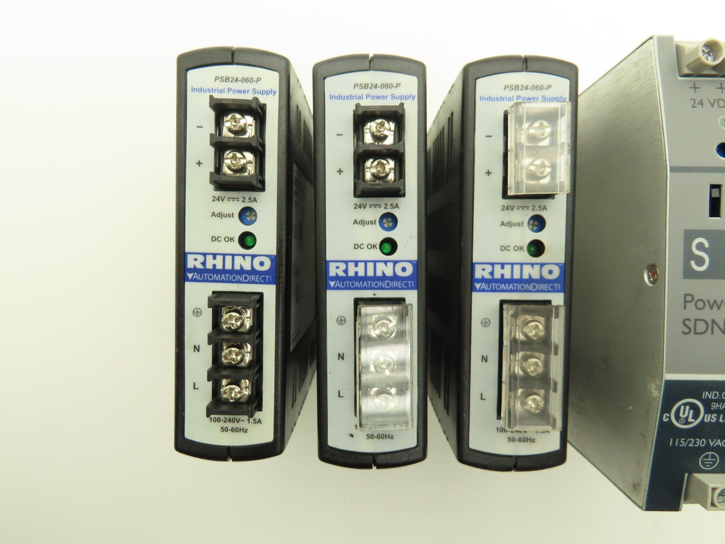 Various Mfr Power Supply 24VDC 2.5A Out 120/240VAC 1Ph In Lot of 9