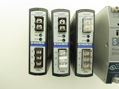 Various Mfr Power Supply 24VDC 2.5A Out 120/240VAC 1Ph In Lot of 9