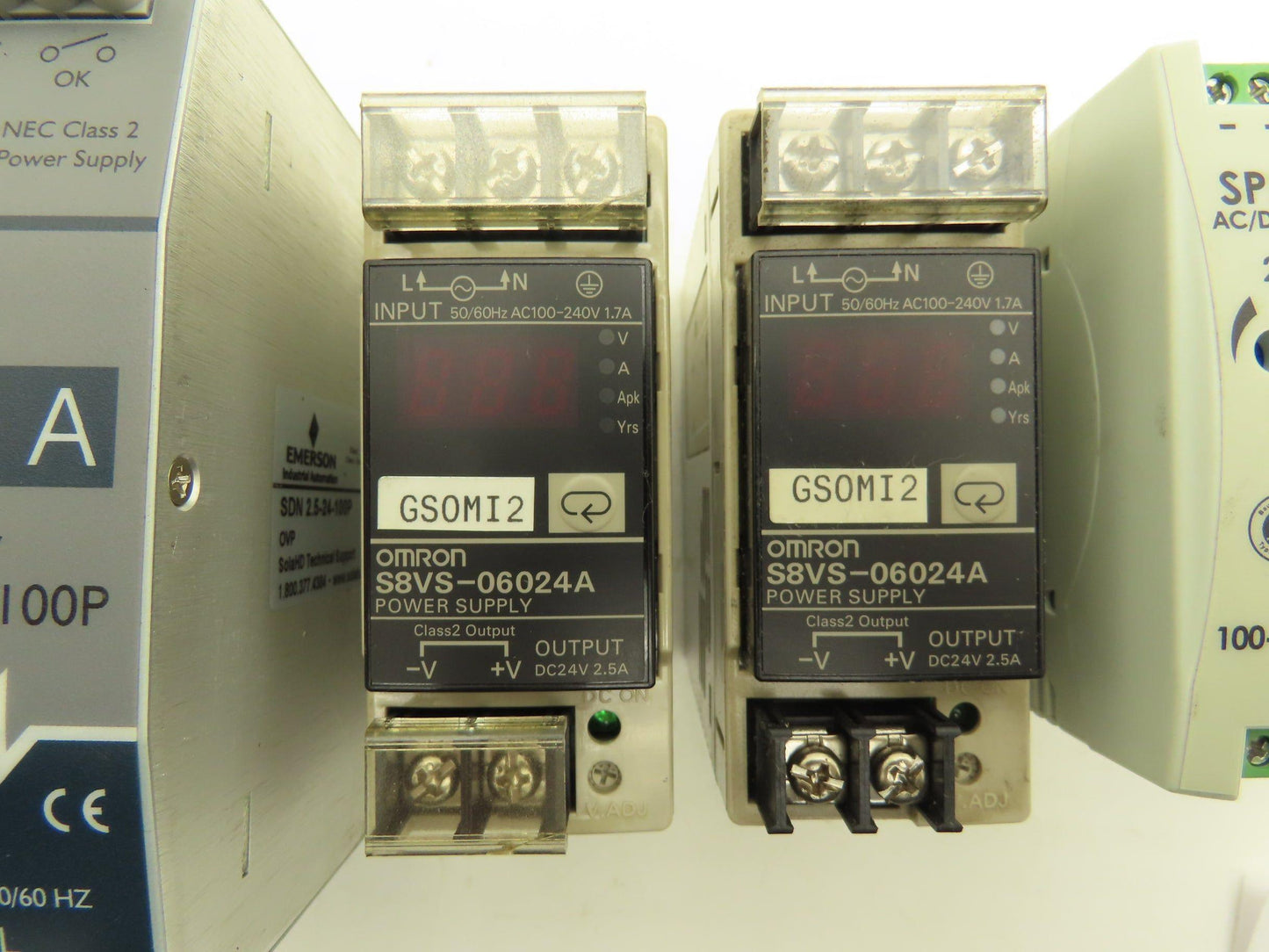 Various Mfr Power Supply 24VDC 2.5A Out 120/240VAC 1Ph In Lot of 9