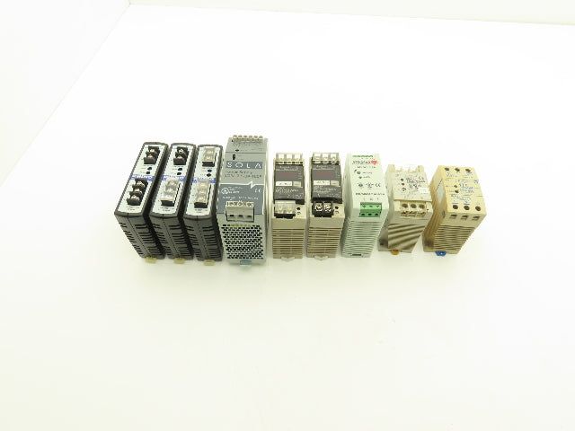Various Mfr Power Supply 24VDC 2.5A Out 120/240VAC 1Ph In Lot of 9