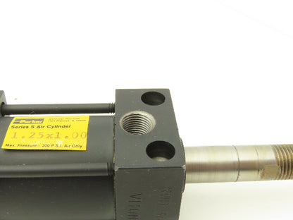 Parker 1.25X1.00 Midget Pneumatic Air Cylinder 1.25" Bore 1" Stroke 200psi