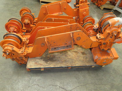 Cleveland Tramrail Bridge Crane Motorized End Truck Drive WB 6.5" Wheel Set of 4