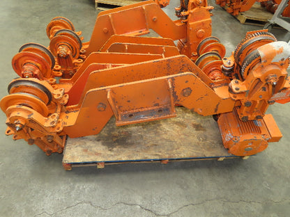 Cleveland Tramrail Bridge Crane Motorized End Truck Drive WB 6.5" Wheel Set of 4