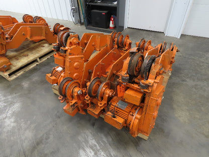 Cleveland Tramrail Bridge Crane Motorized End Truck Drive WB 6.5" Wheel Set of 4