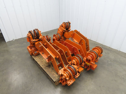 Cleveland Tramrail Bridge Crane Motorized End Truck Drive WB 6.5" Wheel Set of 4